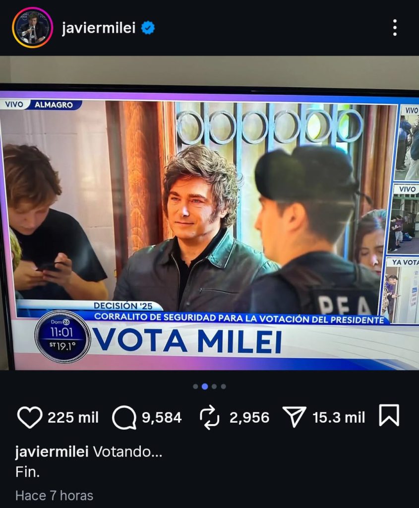 Disociado: las fotos intervenidas que compartió Javier Milei en medio de las elecciones legislativas 3 WhatsApp Image 2025 10 26 at 22.52.15 1 3