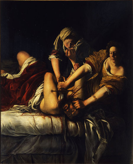 Artemisia Gentileschi. Judit decapitando a Holofernes 1612 1613.