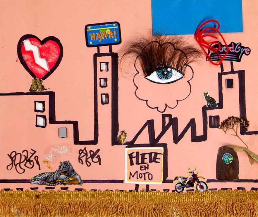 Fernanda Laguna Flete en moto 2000 collage sobre papel 25 x 30 cm web es 1