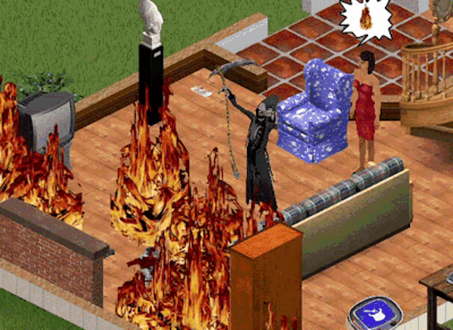 wich sims has the most dangerous fires v0 lqld51l4v73b1