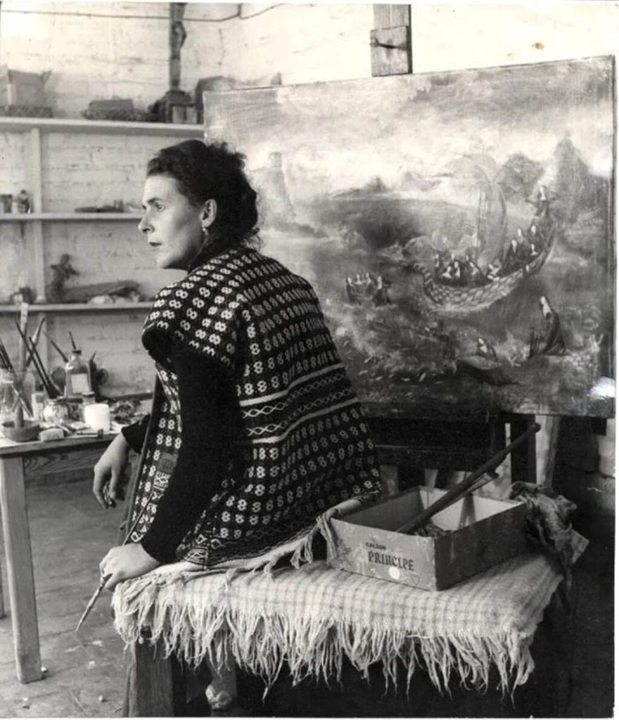 ¿Conoces a Leonora Carrington?: la pintora surrealista que escapó de la internación en un psiquiátrico y se refugió en México 1 3 leonora carrington en su estudio de ciudad de mexico 1024x1192 1