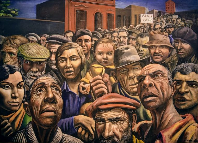 Pintar la marginalidad: algunos cuadros de Antonio Berni a 45 años de su muerte 7 berni manifestacion edited